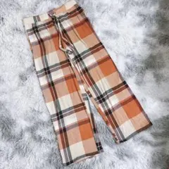チェック柄ワイドパンツ 【S】　冬 レディース カジュアル　パンツ