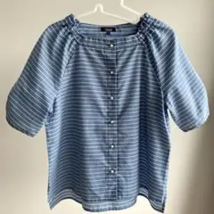 ブラウス　ボーダー　パール風ボタン　PART2 byJUNKO SHIMADAのサムネイル