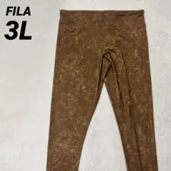 FILA【美品】レギンスパンツ スパッツ アンダーウェア 金×茶 3L【314】のサムネイル