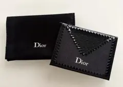 【未使用】Dior 鏡２つ折り 2面 コンパクトミラー　ブラック 保存袋付き