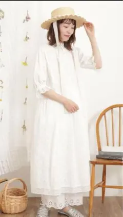 パッチワーク ロングワンピース