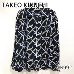 TAKEO KIKUCHI タケオキクチ オープンカラー とろみ 長袖 シャツ