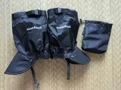 mont-bell モンベル　ゲイター ブラック 収納袋付き　サイズS