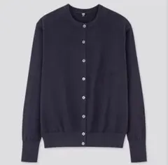 【ユニクロ】UVカットスーピマコットンクルーネックカーディガン
