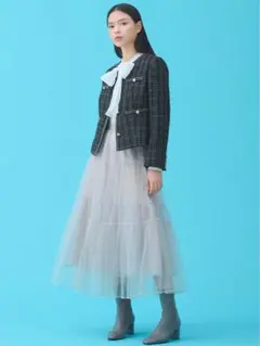 新品】ジャスグリッティ モカピンク シャイニーチェックスカート 0