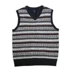 Gap ウールニットベスト　フェアアイル柄　ギャップ　00s 10s Lサイズ