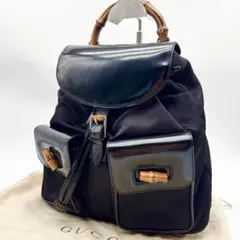 GUCCI グッチ Bamboo バンブー GG 黒 ブラック ミニリュック - メルカリ