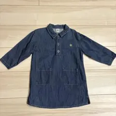プチバトー　デニムワンピース　36m/95cm