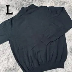 【UNIQLO】ウール100% ダークグリーン ハイネック Lサイズ