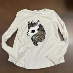 ユニコーンキラキラスパンコール刺繍 長袖カットソー EUR 134/140