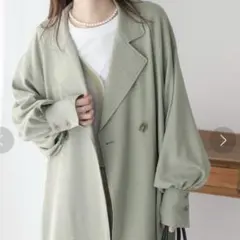 BONLECILLバックスリットリボン２wayボリュームスリーブトレンチコートのサムネイル
