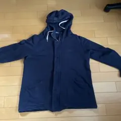 BEAMS L ネイビー フード付きパーカー