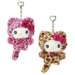 サンリオ ギャルネコ マスコットホルダー ハローキティ 2点 / タグ付き・新品