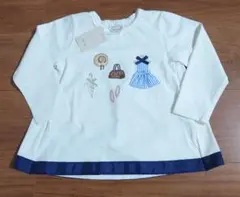 プティマイン　カットソー　Ｔシャツ　チュニック　刺繍　アップリケ