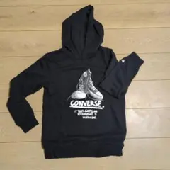 CONVERSE フード付きパーカー 160サイズ ブラック