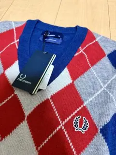 【新品タグ付】フレッドペリー アーガイル Vネックセーター FRED PERRY