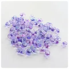 ◇チェコ ビーズ ◇ファルファーレ大　ブルー×パープル 5g