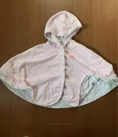 ミキハウス　MIKI HOUSE ポンチョ　マント　ピンク　女の子