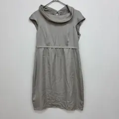 COMME CA ISM コムサイズム ワンピース L グレー 半袖 膝丈のサムネイル