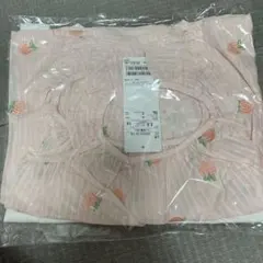 プティマイン　トップス　ピーチ　刺繍