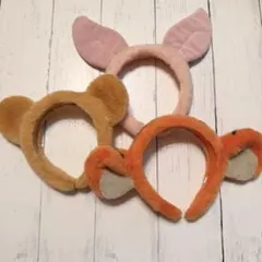 ディズニー カチューシャ 3点セット　プーさん　ティガー　ピグレット　ハロウィン