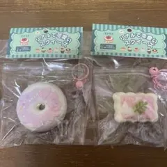 リアルで可愛いスクイーズ　いちごミルクドーナツ　カットケーキもも
