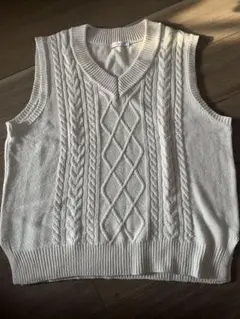 OLIVE des OLIVE ケーブル編みニットベスト