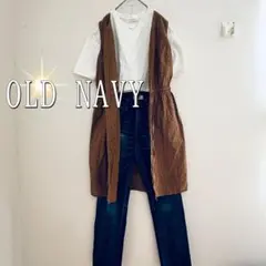 OLD NAVY 2wayノースリーブカットソーシャツワンピース（S）ブラウン