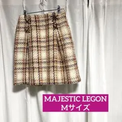 MAJESTIC LEGON チェック柄フレアスカート Mサイズ