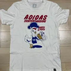 【A34】adidas アディダス スケートボード Tシャツ メンズ Lサイズ白