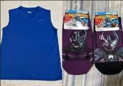 仮面ライダー★靴下2足、15〜20㎝、タンクトップ付き