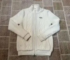 【未使用級】キャロウェイ Callaway ニット ダブルジップ ブルゾン S