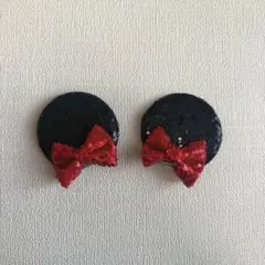 スパンコールミニーのヘアピン