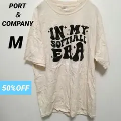 ✨50%OFF✨PORT＆COMPANY【М】白　クリームパン　シャツ　シンプル