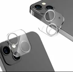 iPhone14/14Plus カメラレンズ保護フィルム 2枚セット シルバー