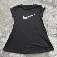 Nike 花柄ロゴ 半袖ワンピース 黒
