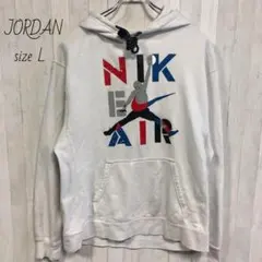JORDAN　ジョーダン　刺繍ロゴ　パーカー　プルオーバー　古着　プリント L
