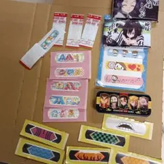 絆創膏19枚　鬼滅　プリキュア　いろいろセット　ポケットティッシュおまけ