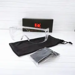 花粉症 保護メガネ ゴーグル クリア 透明 防風 防飛沫 軽量 安全メガネ