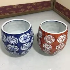 林九郎　手描き　手造り　湯呑2ケ