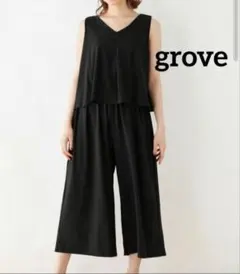 grove オールインワン サロペットブラック　Mサイズ