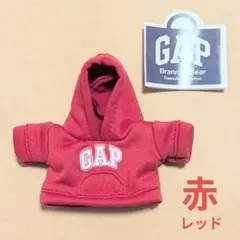 赤　レッド　GAP ギャップ　パーカー　ぬい活 ガチャ 推し活　服　ミニ　新品のサムネイル