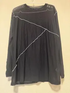 シースルートップス　黒　フリーサイズ