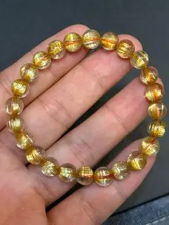 ⭐︎【天然】タイチンルチルクオーツ ブレスレット 6.1mm 10.2g - メルカリ