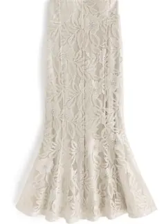 GRL グレイル 花柄レースマーメイドスカート nh54