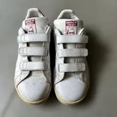 adidas Stan Smith キッズ用 ホワイト/レッド/21cm