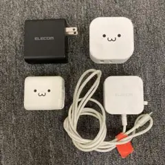即決 ELECOM エレコム ACアダプタ 充電器 4個セット