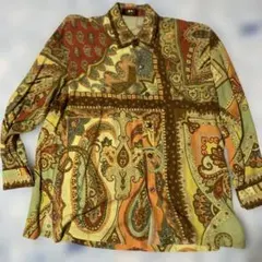 美品　 名品　ヨシユキ　コニシ 長袖デザインシャツ フィッチェ　ペズリ 国産品のサムネイル