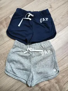 GAP ショートパンツ 110サイズ 2枚セットグレー新品、ネイビー中古品