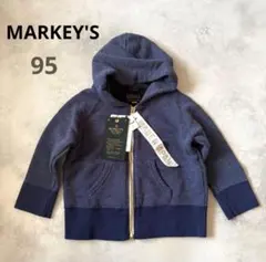 【新品タグ付き】MARKEY'S オーバーダイフルZIPスウェットパーカー 95
